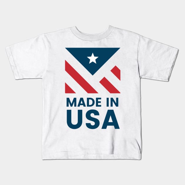 Made in usa Kids T-Shirt by white.ink